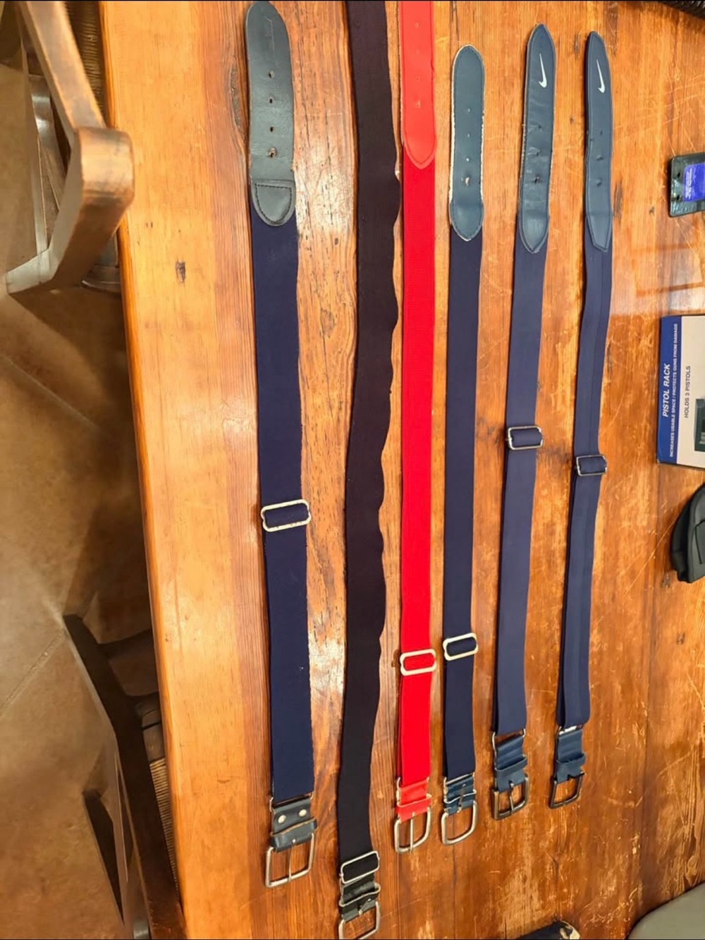 Baseball belt bundle Men’s Navy and Red Webbing Belts - Adjustable Casual StrP